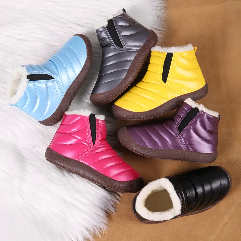Winter Fashion Children Warm Cotton Shoes Waterproof Boys Snow Boots High Quality Soft Bottom Girls Cotton Shoes For Girls enlarge