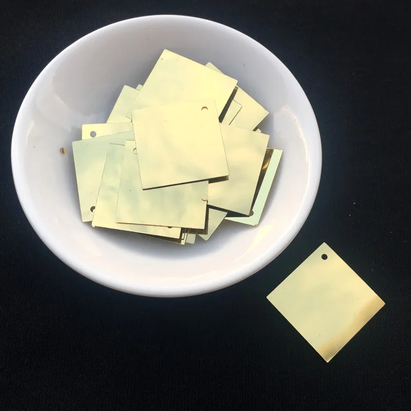 100 шт./лот 20 мм матовые большие квадратные пайетки из ПВХ плоские свободные
