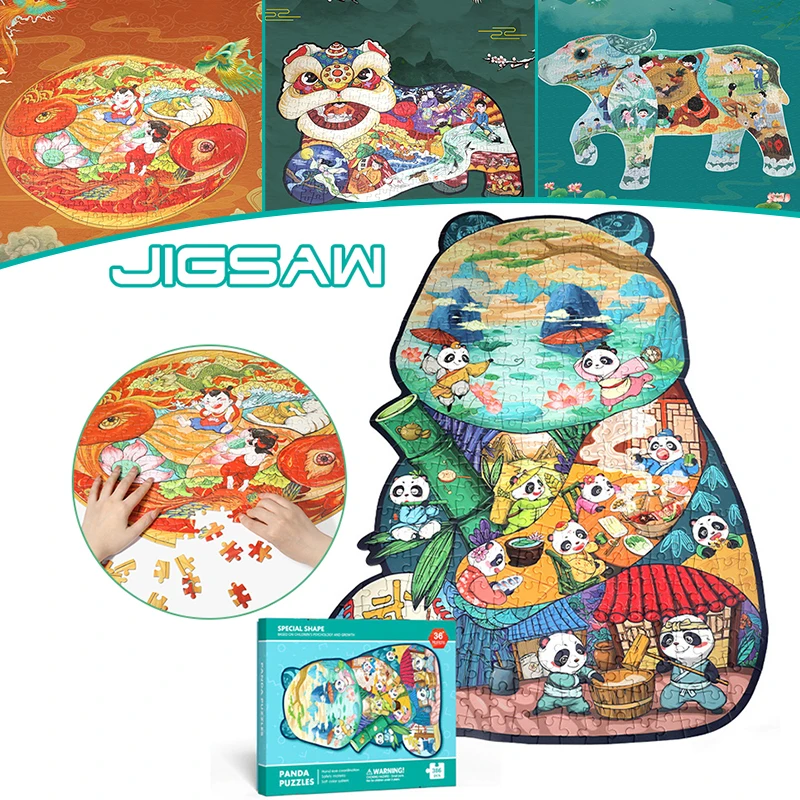 

Детская головоломка в китайском стиле, Мультяшные панды, головоломки, Обучающие Детские головоломки Для Детей