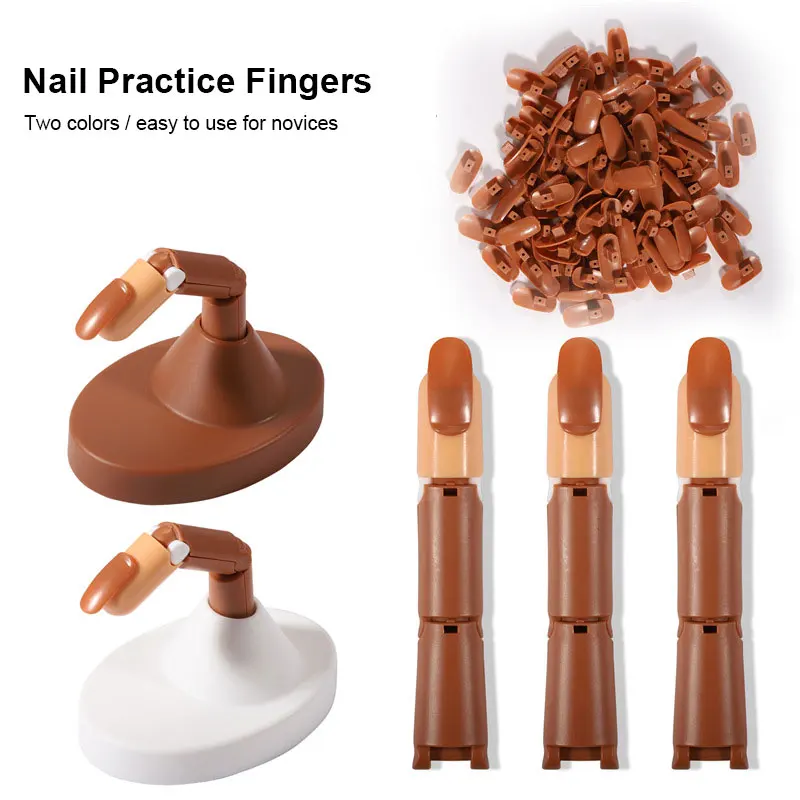 

1 Set Professional Nail Art Training Fake Hand Display False Tips UV Gel Polish Painting Tools Manicure Nail Practice Model