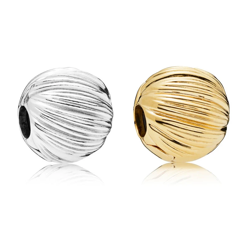 

2 Types Seeds of Elegance Clip Beads for Jewelry Making Silver & Golden Shine Jewelry DIY Beads for Silver 925 Bracelets Jewelry