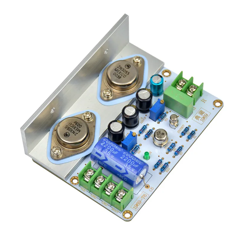AIYIMA 1 шт. 1969 класс Усилитель мощности доска 10-15 Вт HiFi аудио Amplificador MOT/2N3055 PCB собранная плата и Diy наборы - Цвет: Finished board