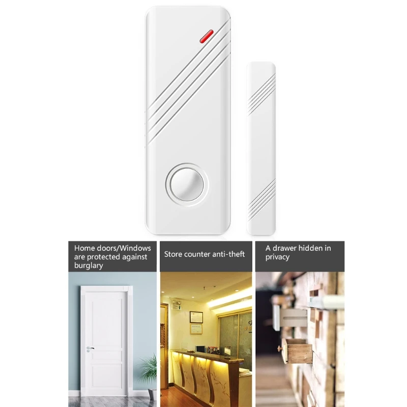 

Беспроводной магнитный детектор сигнализации, датчик для домашней системы безопасности, для окон, магнитная дверная сигнализация