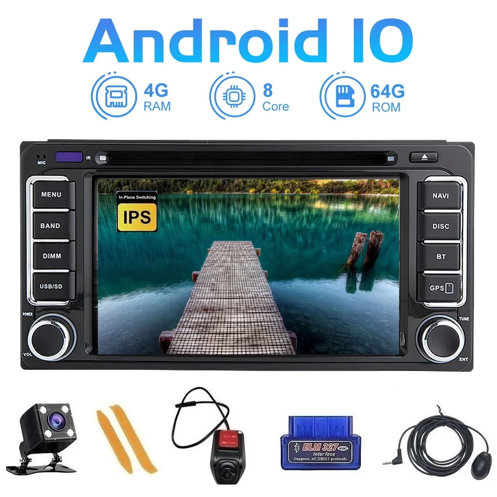 

ZLTOOPAI для Toyota Universal RAV4 COROLLA CAMRY мультимедийный плеер Android 10,0 DVD GPS навигация IPS сенсорный экран медиаплеер