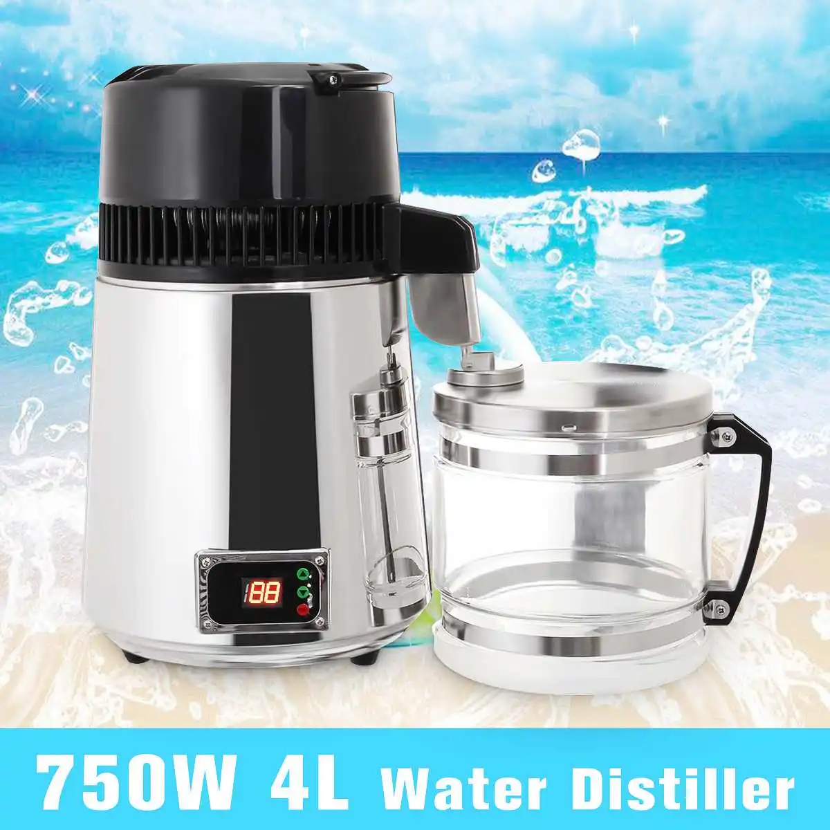 4L 750 Вт дистиллятор для воды бытовая дистиллированная машина чистой фильтр