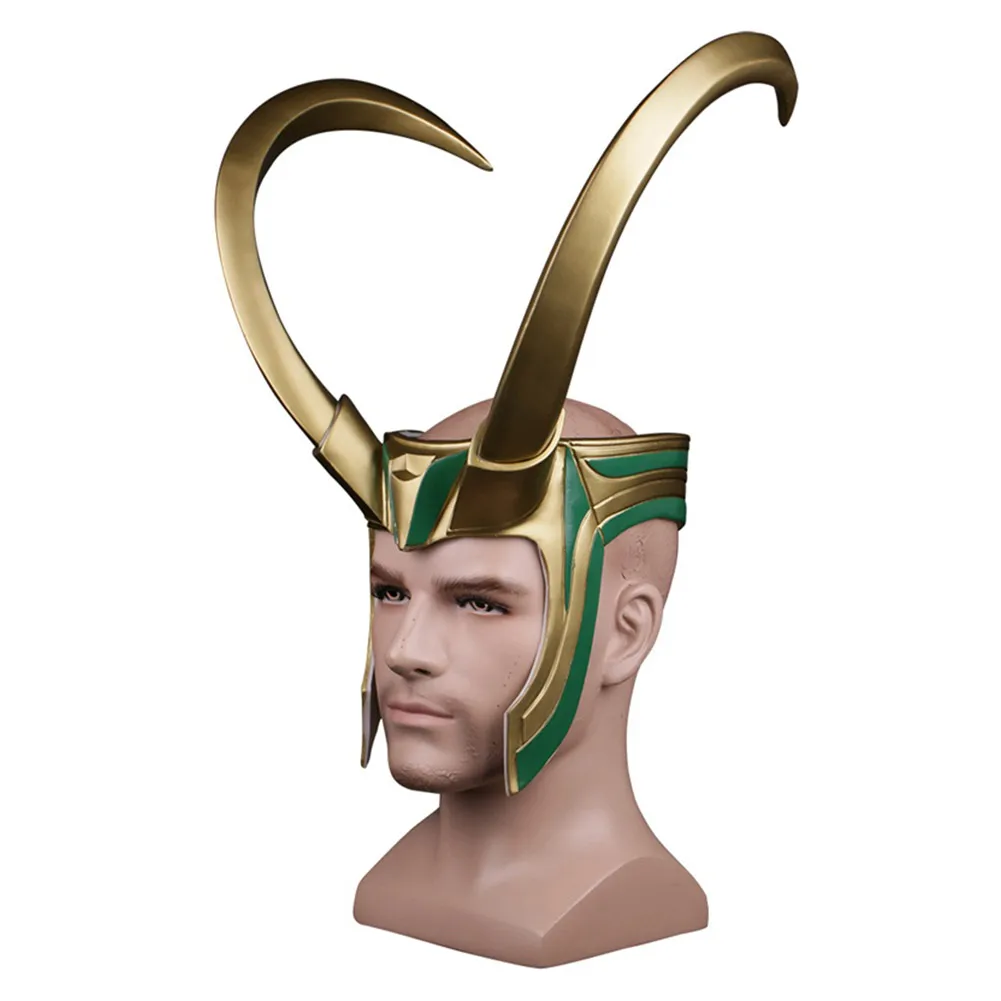 

Adult Loki Cosplay PVC Helmet with Horns Headwear Headband Helmet Masquerade Adult Halloween Party Costume Props