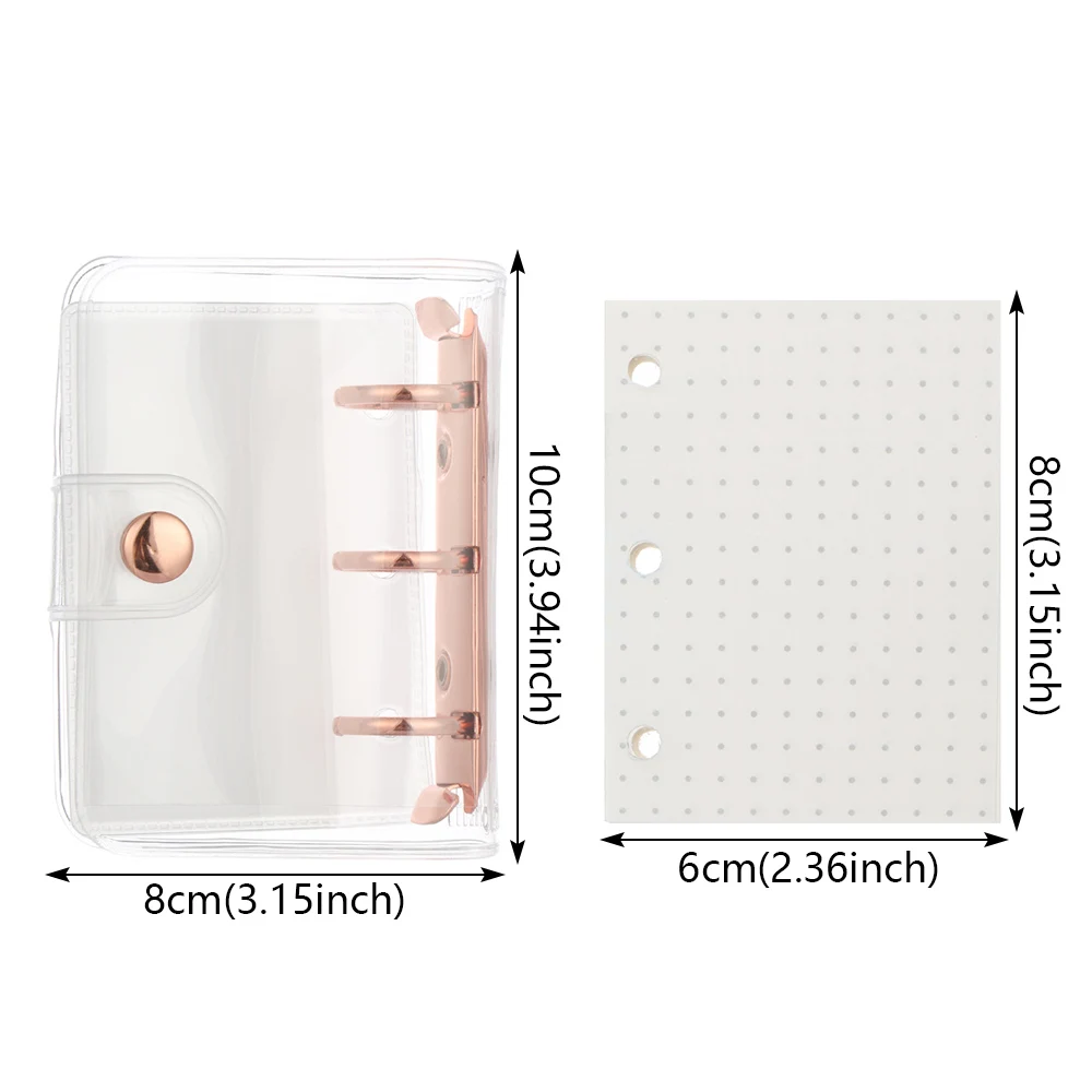 Creative 3 Hole Loose-leaf Refill Notebook Cover Mini PVC File Folder Hand Account Diary Binder Inner Pages Book Portable | Канцтовары