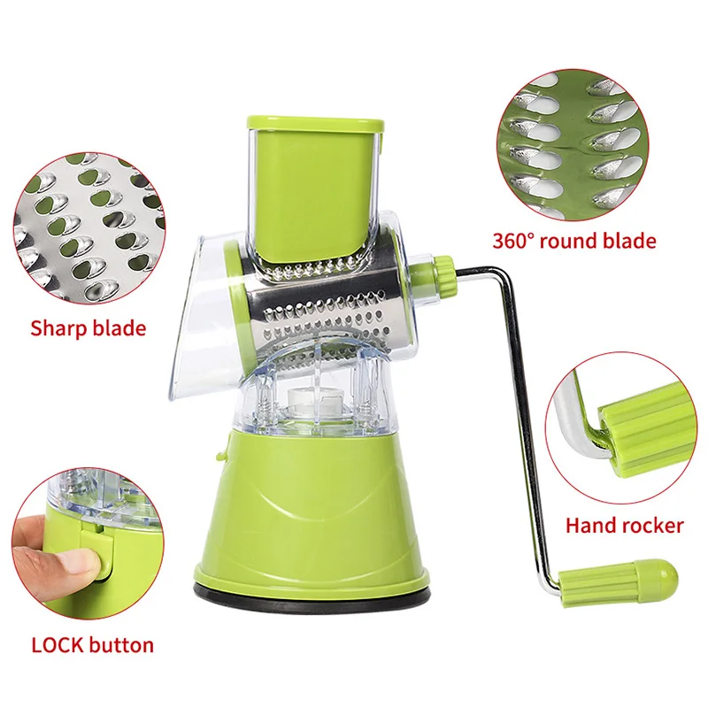 Многофункциональный измельчитель овощей барабанный слайсер из нержавеющей