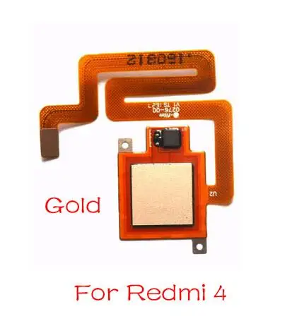 Для Xiaomi Redmi 6A 6 Pro/Redmi 4 Домашний считыватель пальцев Сканер отпечатков пальцев Главная кнопка гибкий кабель - Цвет: Redmi 4 Gold