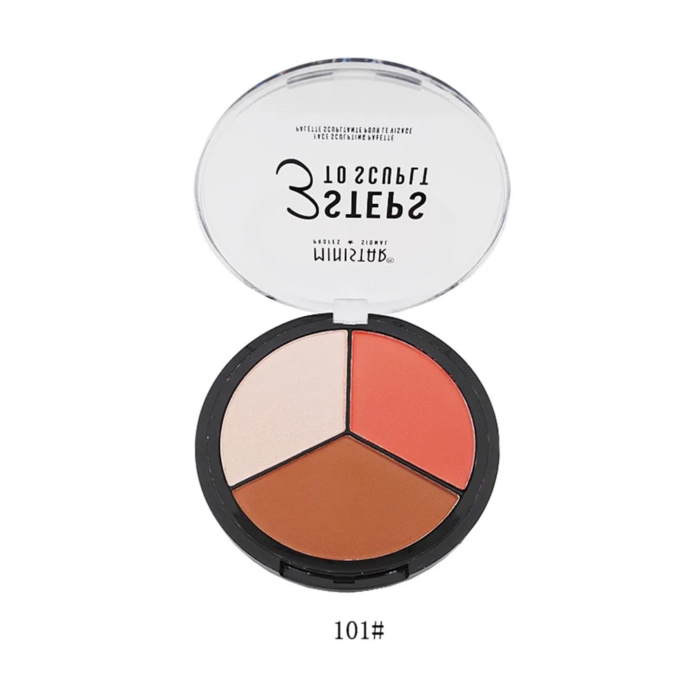 Трехцветный теневой силуэт для глаз с высоким блеском яркие матовые Румяна лица