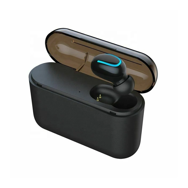 TWS Q32 Bluetooth 5,0 наушники, беспроводные наушники, спортивные гарнитуры для бега, спортивные наушники с микрофоном, 1500 мАч, чехол для зарядного устройства - Цвет: Single Black