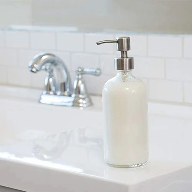 

Stainless Steel Soap and Lotion Dispenser Pumps Replacement for Your Bottles Includes Plastic Tubes for Bathrooms Toilet Retails