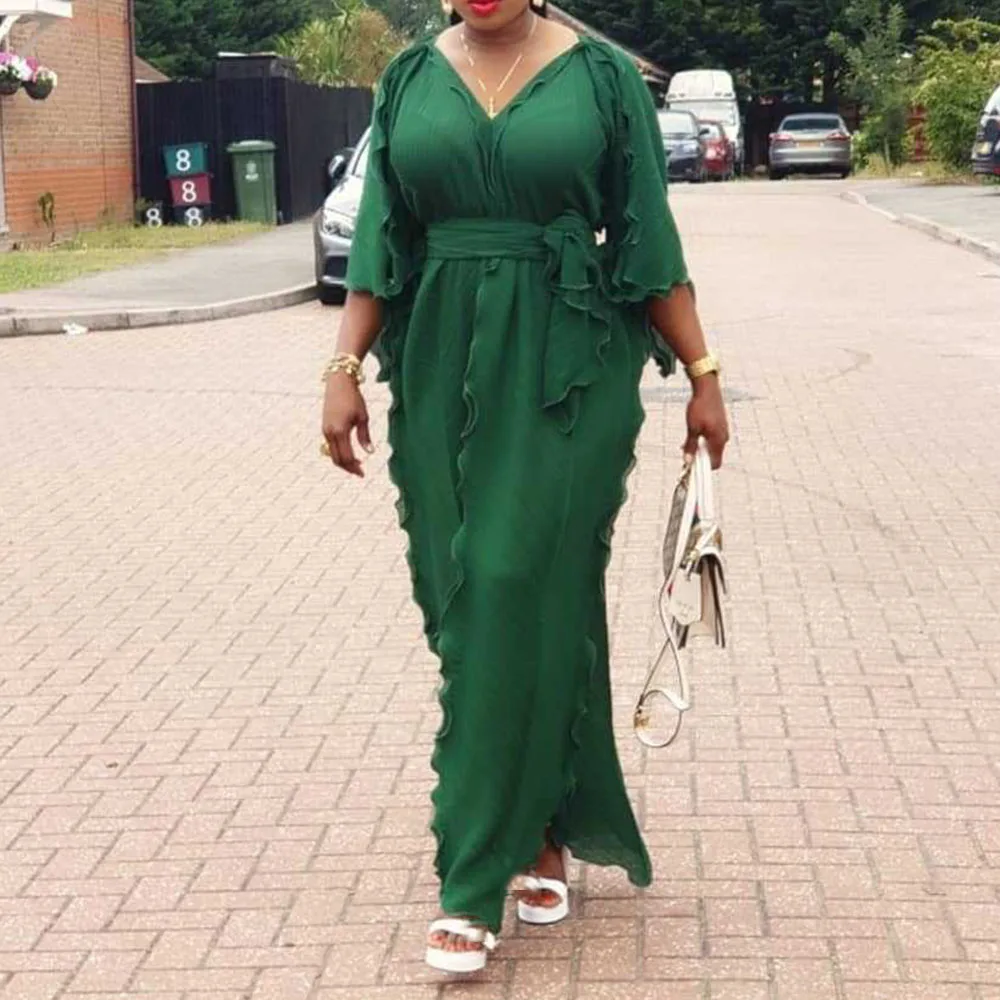 Женское длинное платье повседневное свободное Fabala африканская мода тренды