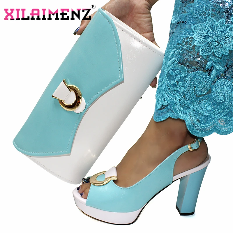 Небесно голубой и белый цвет специальное поступление обувь сумка в комплекте