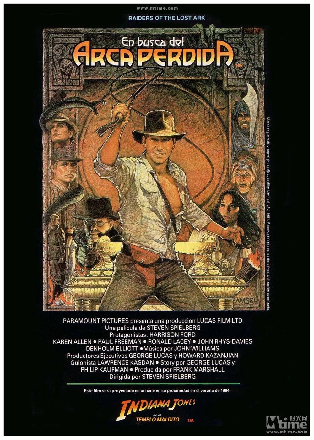 Картина из фильма 1981 Raiders of THE Lost Ark Silk постер декоративная стена живопись 24x36