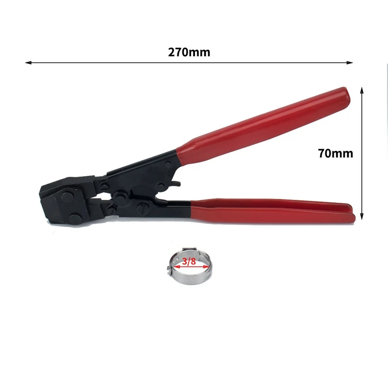 Pex обжимной инструмент с 10 шт. Хомуты Для ушных шлангов 3/8 дюйма для крепления