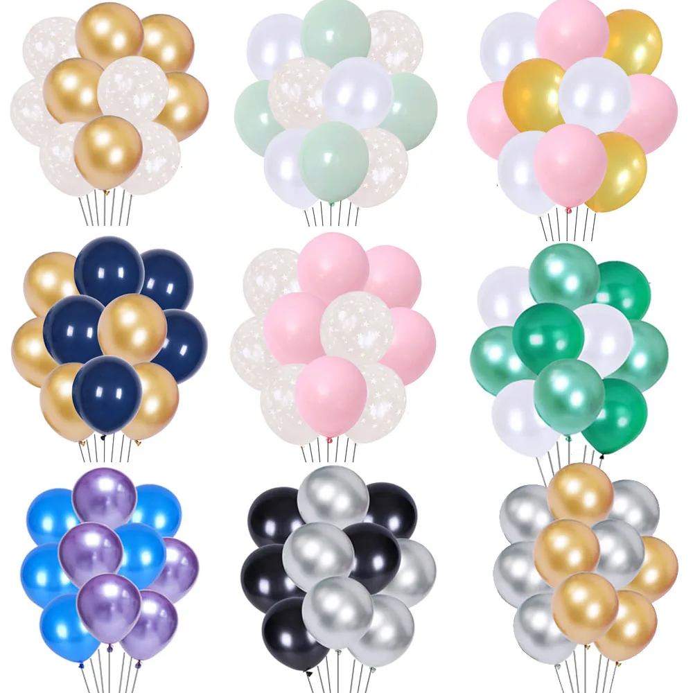 

12inch Metallic Latex Balloon Happy Birthday Ballon Party Wedding Christmas New Years Decor Balloon Kids Air Ball Globos
