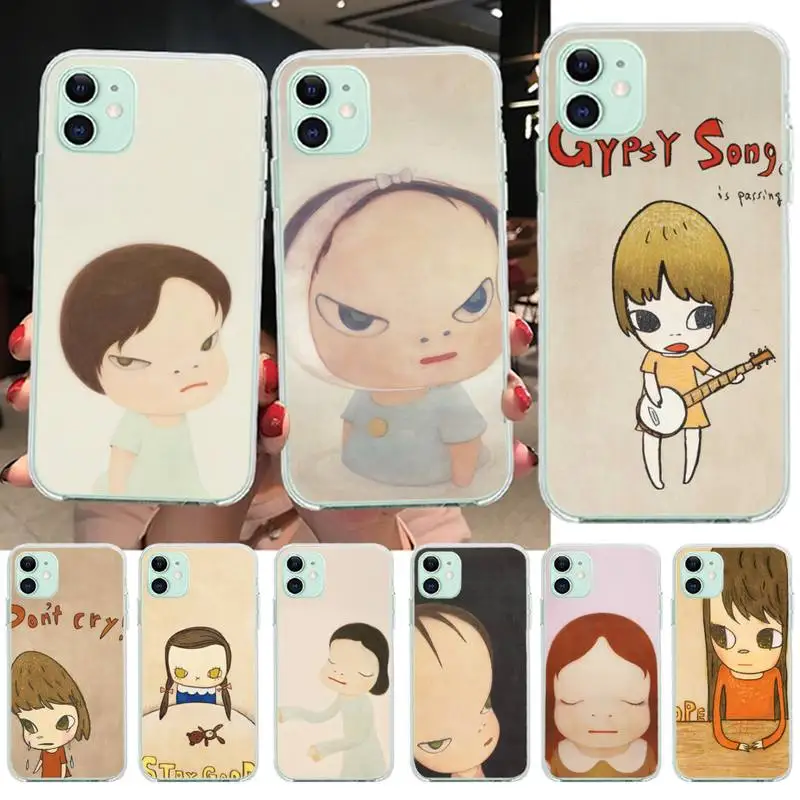 

cartoon Yoshitomo Nara TPU black Phone Case Cover Hull for iPhone 11 pro XS MAX 8 7 6 6S Plus X 5S SE 2020 XR cover
