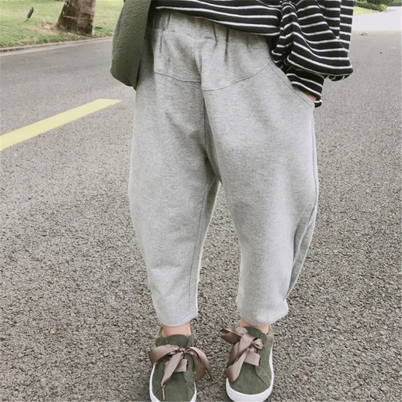 Штаны для девочек свободные повседневные штаны новая детская одежда на осень 2019