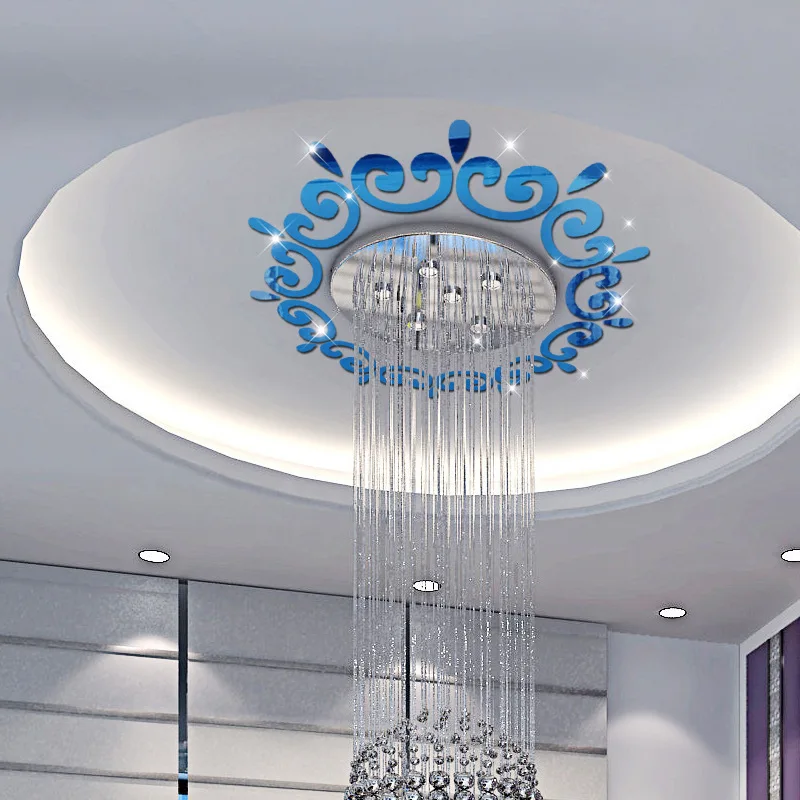 Акриловая зеркальная световая наклейка декоративное зеркало для столовой