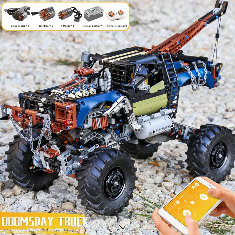 

City Technology RC Car Model The APP Motorized RC Rebel Tow Truck High-Tech Building Blocks Assembly Bricks Toy Gift