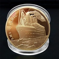 1pcs titanic ship commemorative coin titanic incident collect btc bitcoin arts gifts home decoration