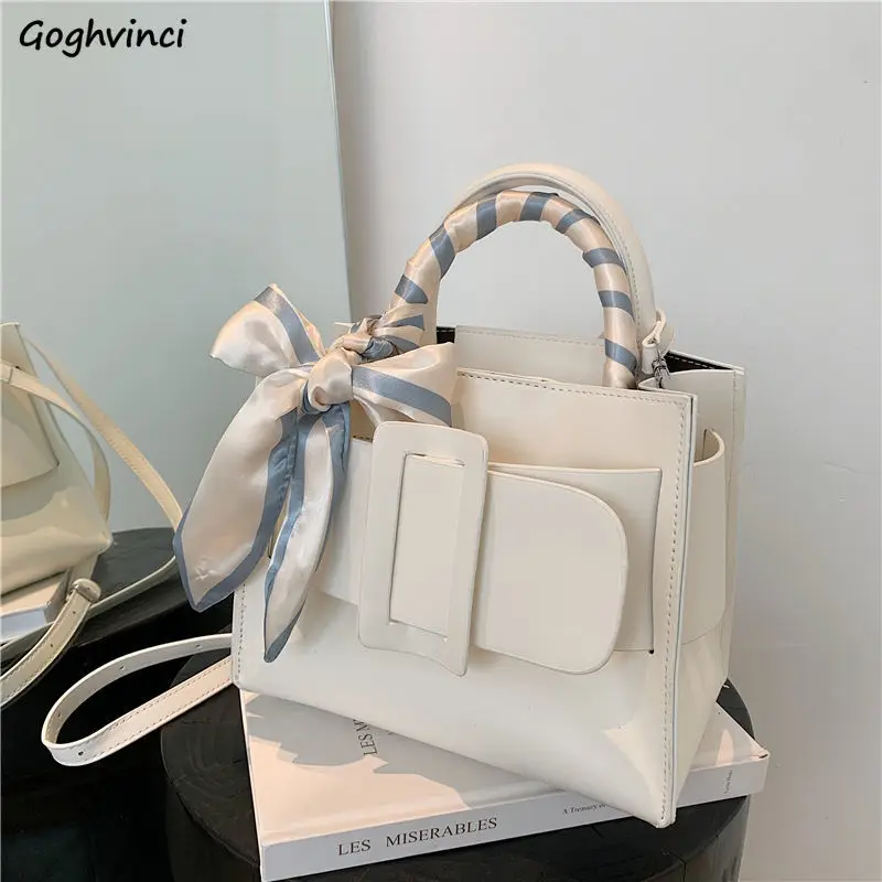

Scarves Crossbody Bags Women Top-handle Thread PU Leather Big Capacity Designs Elegant Daily Ulzzang Flaps Bag High Quality Ins