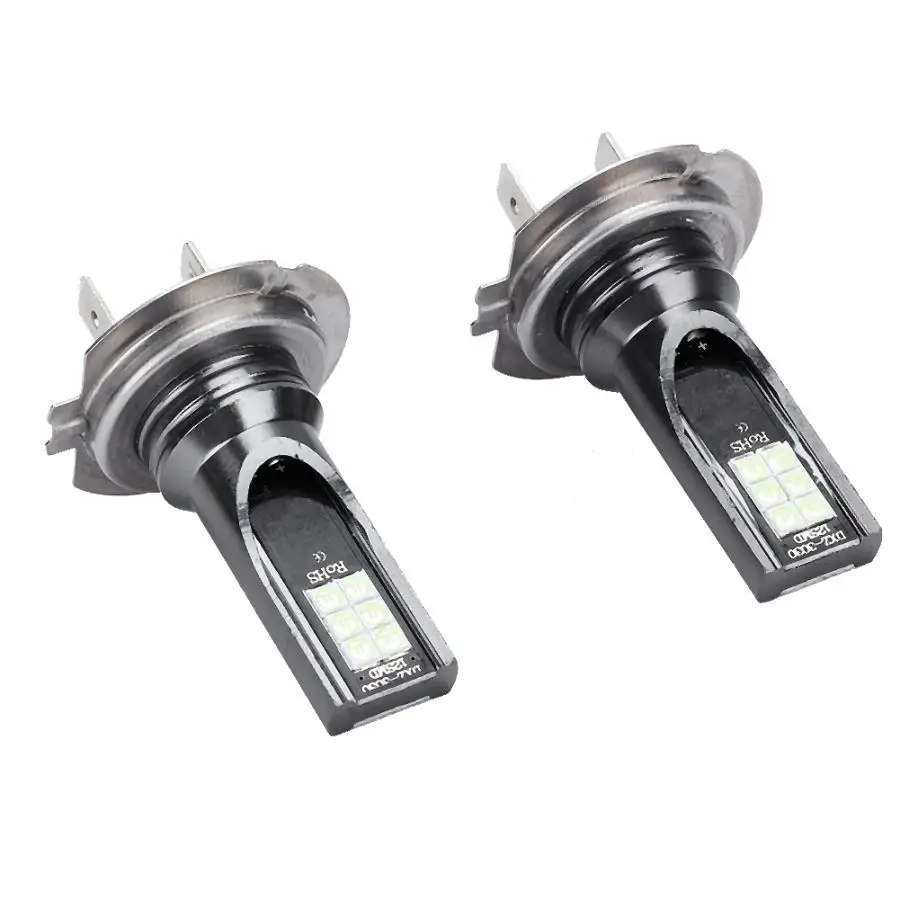 1 пара 3030 H7 12LED белый свет 3000K 1000LM передняя фара автомобиля лампочки-фары автомобильные аксессуары DC12V-24 V