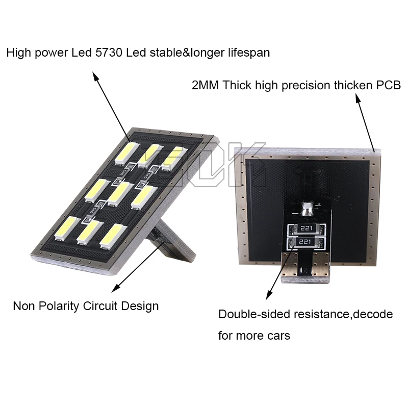 2 4 шт. Автомобильный светодиодный t10 W5W 194 168 T10 9SMD 5730 CANBUS Клиренс ширина клиновая