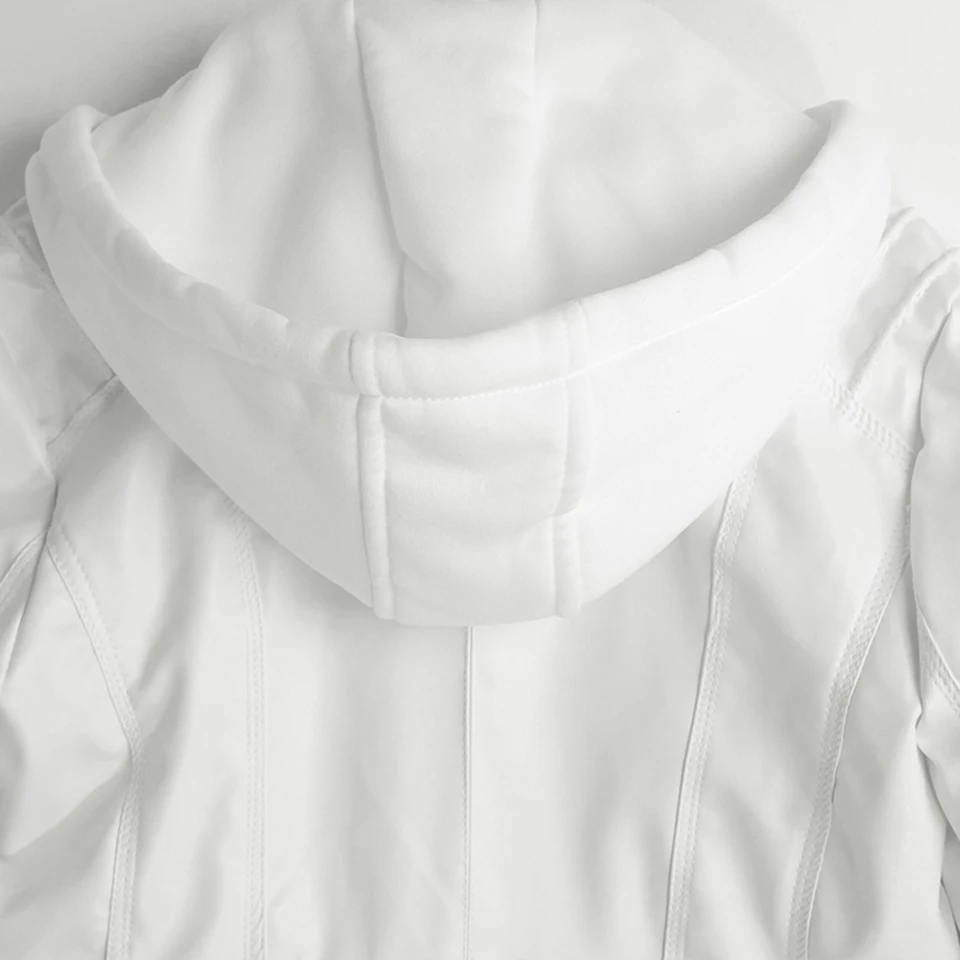 Sisjuly Jacket Coat Women Winter Slim Zipper Hooded Coat Female Warm Casual Outerwear Solid 2xl Fall Leather Jacket Coats