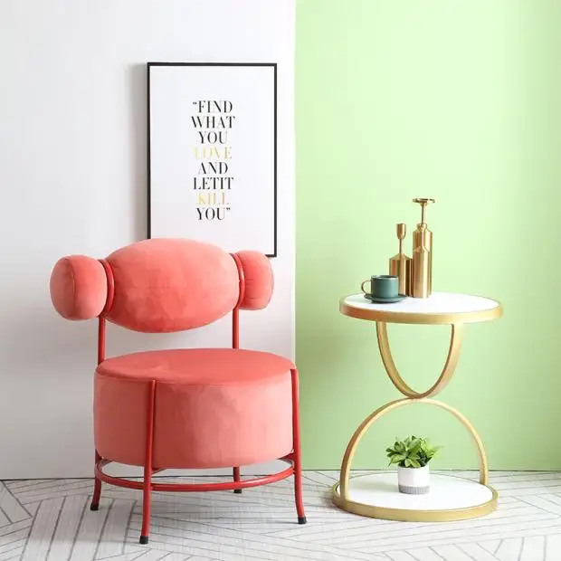 

Nordic Light Luxury Single Sofa Chair Modern Simple Furniture Back Chair Balcony Leisure Sofa Chair