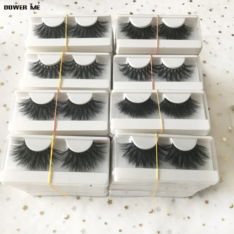 

25mm Mink Lashes In Bulk 3D Long Faux Cils Lot Mink Eyelashes Wholesale False Lashes Vendors Thick Strip Fake Lashes Supplier