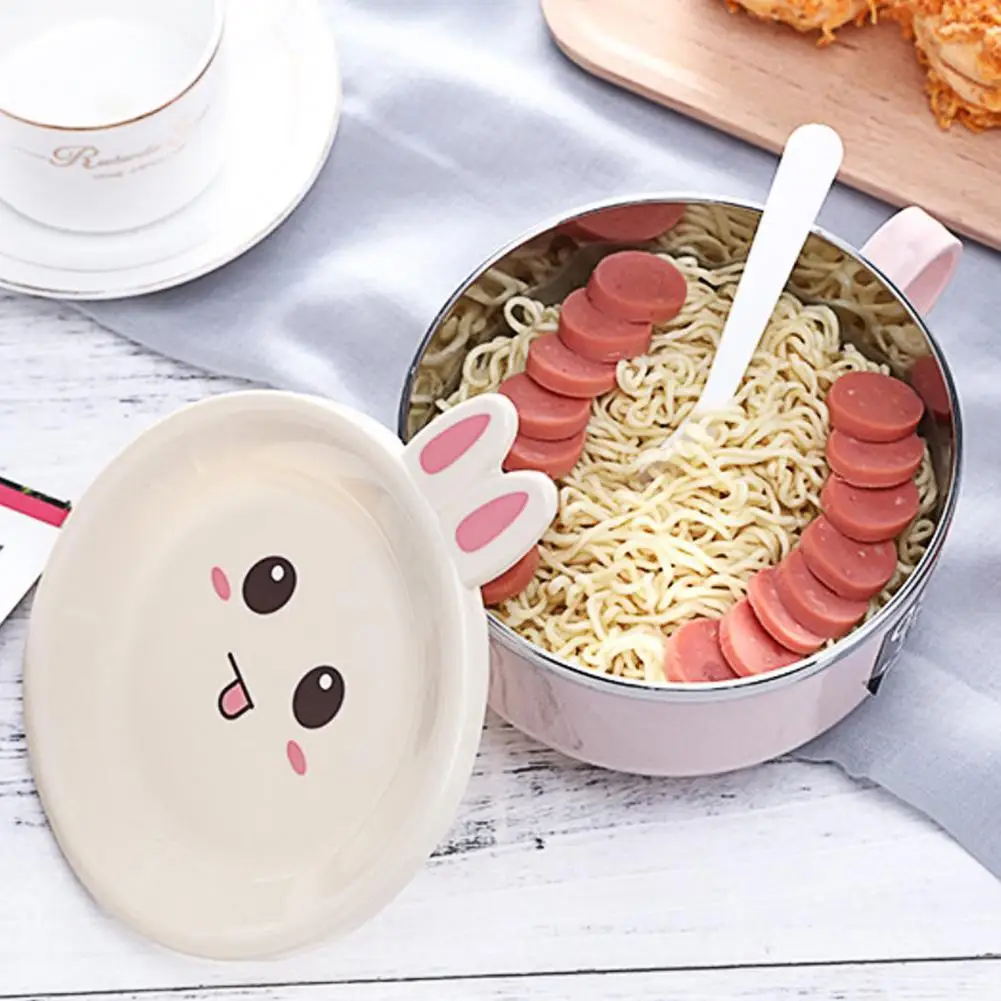 Мультяшный кролик из нержавеющей стали с одной ручкой супница ложка крышка набор