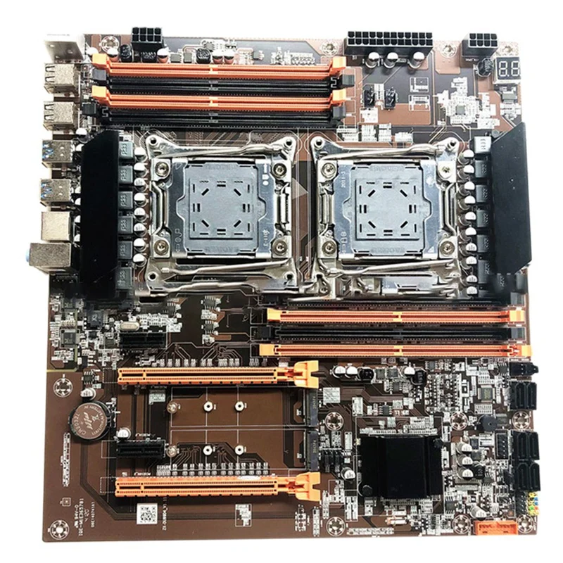 Материнская плата X99 Dual CPU LGA 2011 DDR4 RECC 2011-V3 V4 M.2 интерфейс SATA 3.0X6 материнская