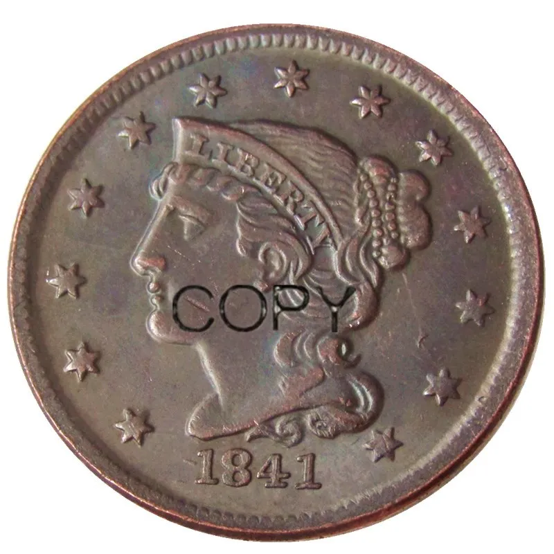 США 1841 плетеные волосы большие/один % 100% Медные копировальные монеты - купить по