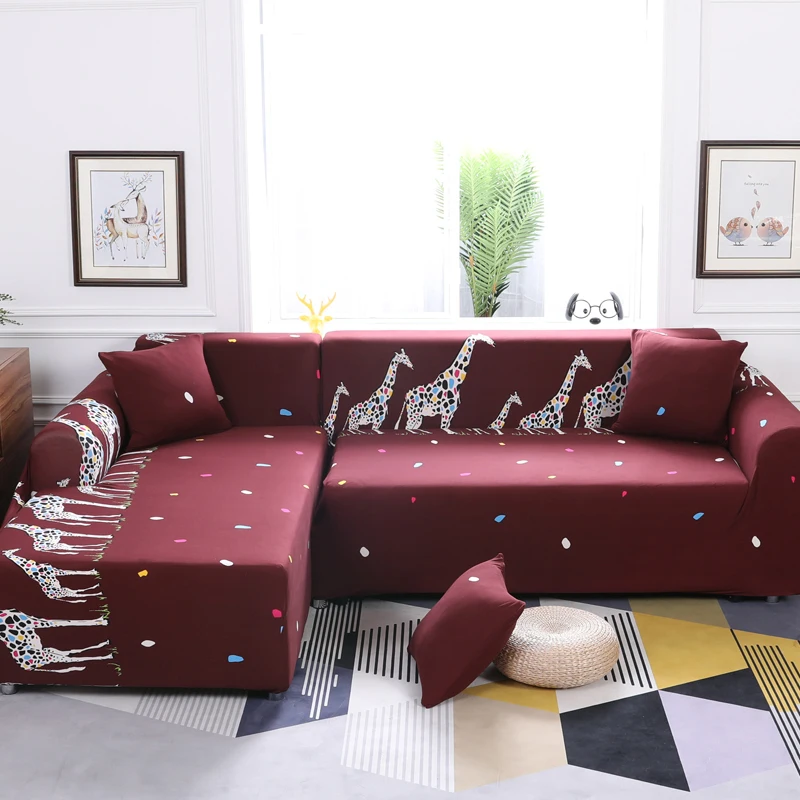 

Christmas Decorations Sofa Cover Slip-resistant Sectional Elastic Full Couch Cover Sofa Towel Single/Two/Three/Four-seater