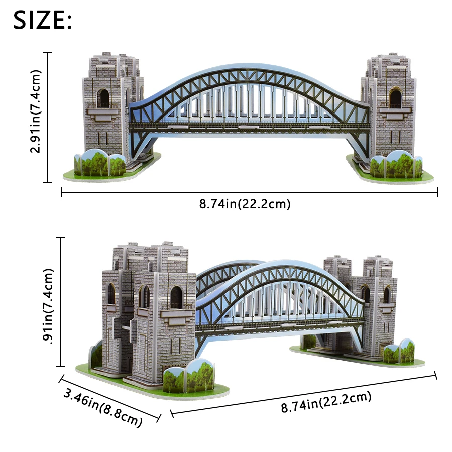 3d головоломка мост сиднея строительные наборы игрушки мир аттракционы DIY