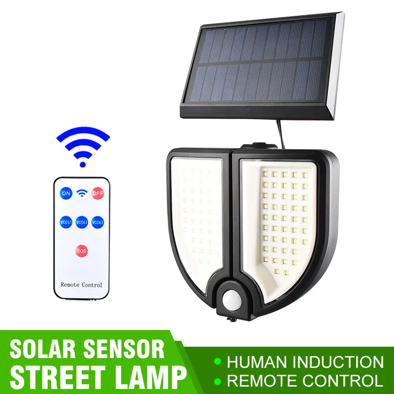 

Solar Led Light Outdoor 90 LED Remote Outdoor Lamp With Motion Sensor Street Lights Solar IP65 Waterproof For Balcony Garden