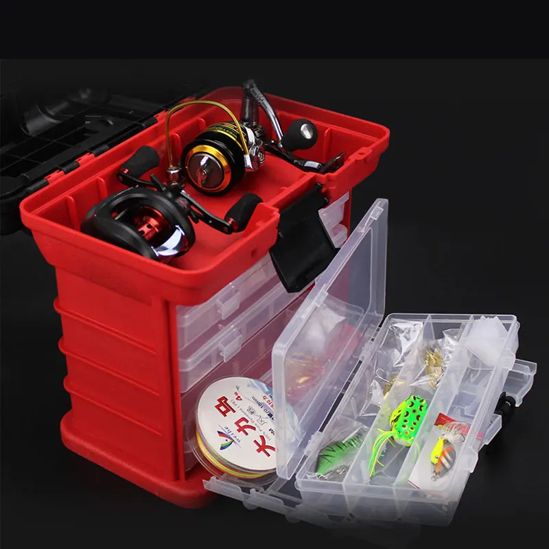 Портативная коробка для рыбной ловли 4 слоя контейнер рыболовной приманки