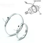 Клипсы CV для ботинок 10 шт., комплект из нержавеющей стали, ось CV, соединительный обжимной зажим, универсальный комплект, короткие и большие полосы для автомобиля