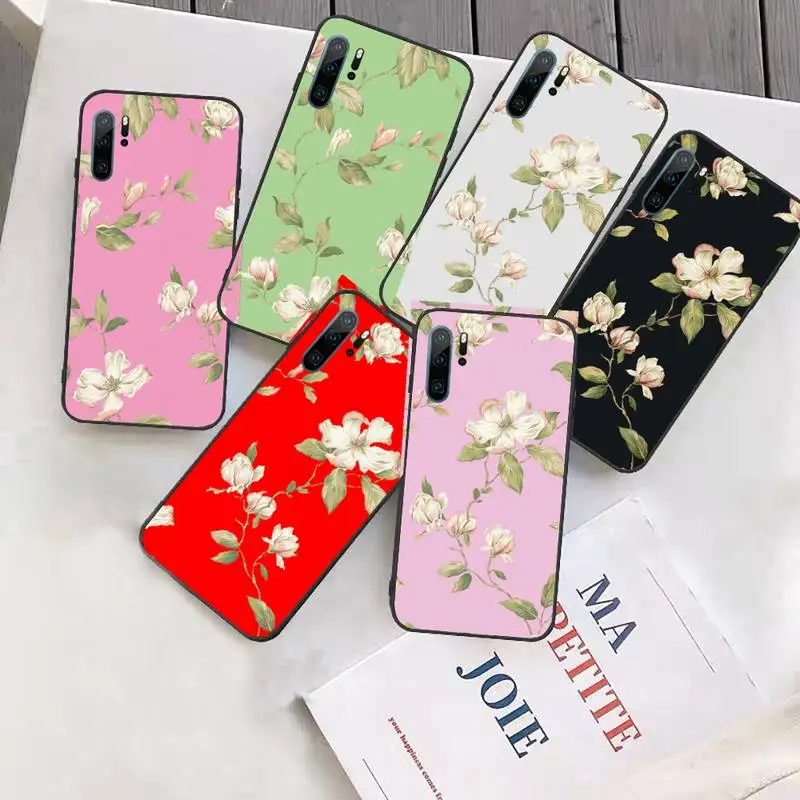 

Art Flower Painting Phone Case Funda For Huawei P9 P10 P20 P30 Lite 2016 2017 2019 plus pro P smart
