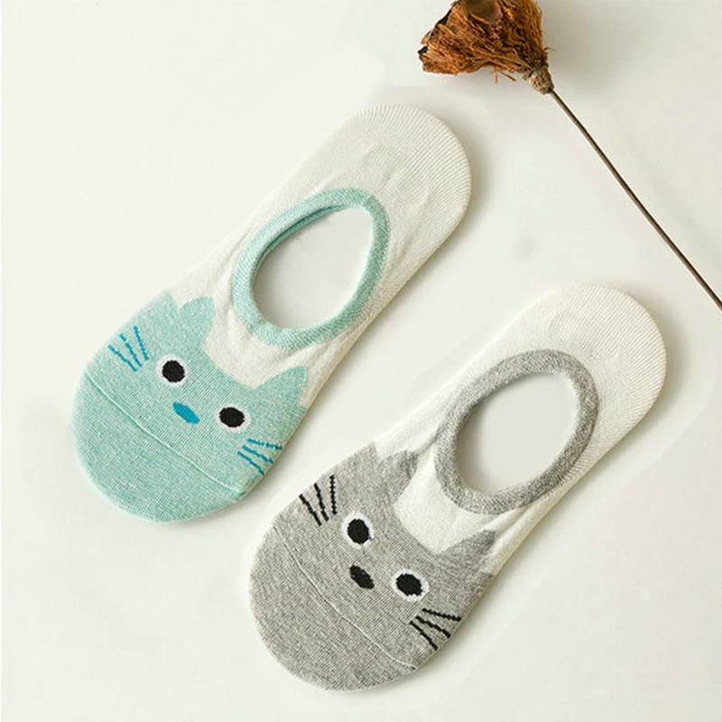 2 pairs as pic 1/2 пар модные женские носки для девочек летние носки Стиль кружевное платье с ц веточным рисунком короткие носки противоскользящ ие Невидимый лодыжки носки с принтом носки-Тапочки - Цвет: 2 pairs as pic
