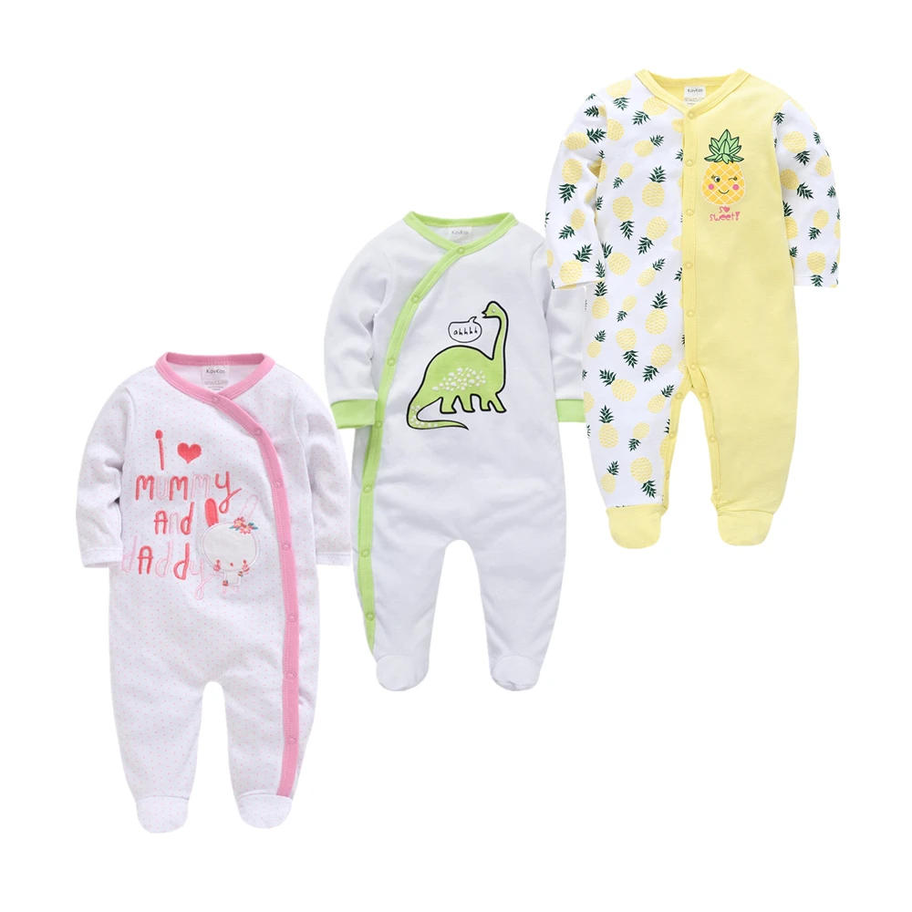 

Honeyzone Chłopiec Zestawy Dla Dzieci 3pcs/ Set Romper Full Sleeve Baby Unisex Jumpsuit Cartoon Print Soft Cotton Pyjamas Bebes