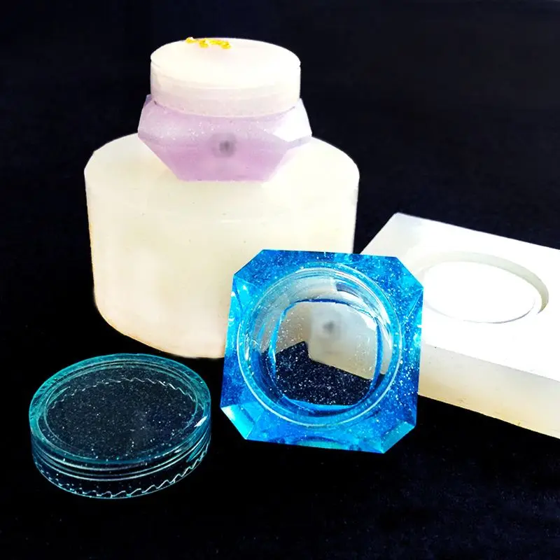 DIY круглая силиконовая коробка для хранения прессформы смолы литье ювелирных