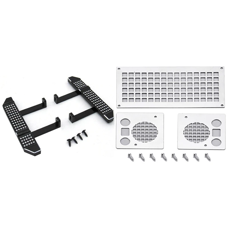 

Metal Pedal Side Plate Slider With Metal Mesh Grille Intake Grille Cover Decoration Accessories