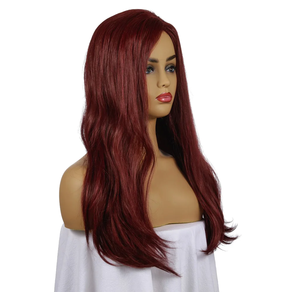 Натуральный прямой парик красный коричневый для белых/черных женщин парики из