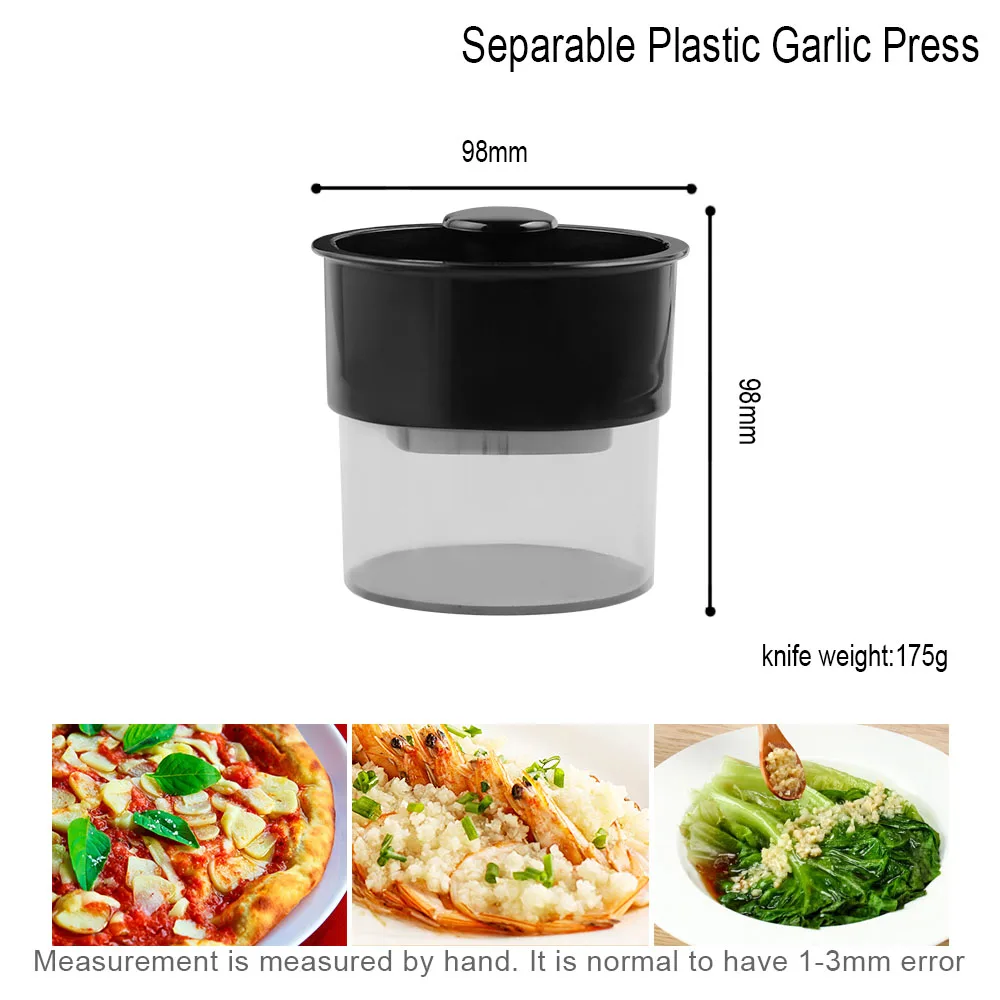 Garlic Press XYj ручная овощерезка со стальным доска для нарезки картофеля моркови Shred лук кости терка для сыра мандолина слайсер инструмент - Цвет: Garlic Press