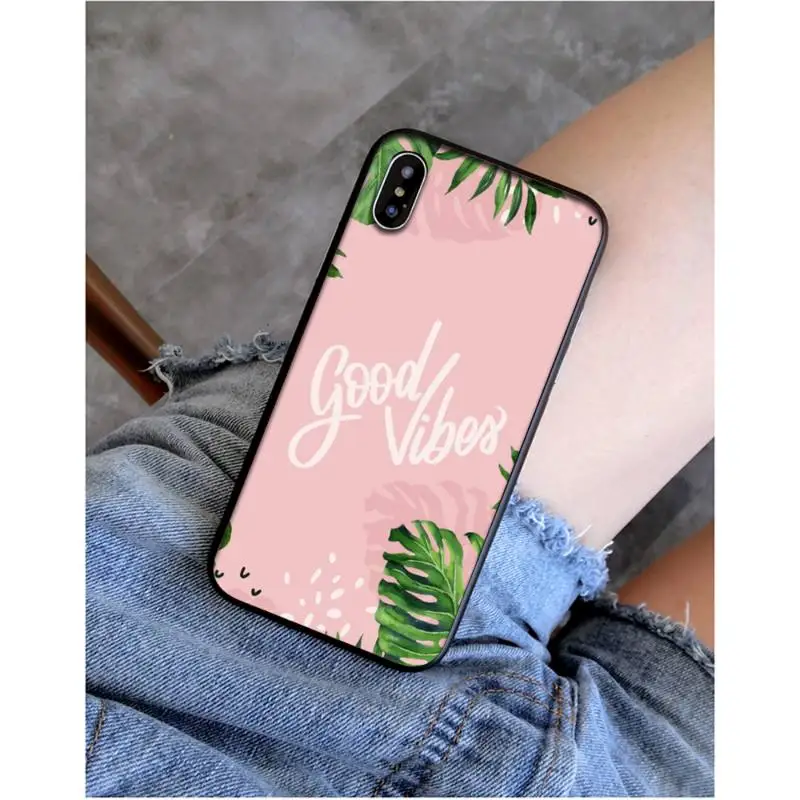 Чехол для телефона YNDFCNB с листьями пальмы растениями цветами iphone 11 Pro Max X XS MAX 6 6s 7 8