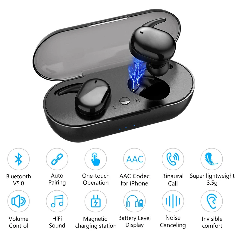 Y30 TWS Headphones Bluetooth 5.0 Wireless Earphones Fingerprint Touch Sports Earphone 3D Stereo Sound Earbud with Charging box |