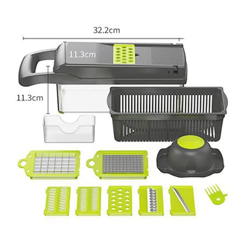 

Multi-blades Cheese Vegetable Slicers Adjustable Manual Food Potato Onion Grater With Bowl Kitchen Accessories